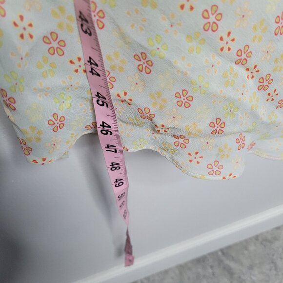 Vintage Express y2k silk patchwork boho cottage mixed print midi dress 7/8 FLAWS - Picture 5 of 7